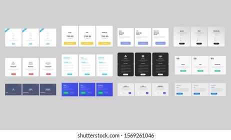 Pricing table design, box, button, list for web. price list. mobile. Vector. EPS 10