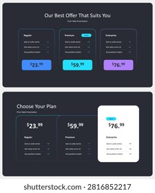 Pricing Table  Infographic Presentation Template