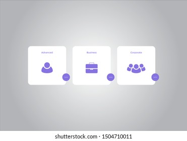 Pricing table  vector. order, box, button, list for web. price list. mobile.