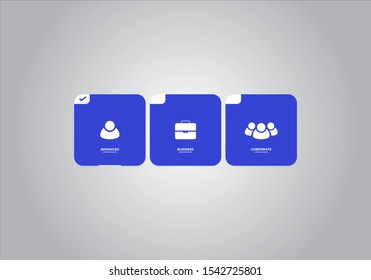 Pricing table vector. order, box, button, list for web. price list. mobile.