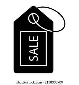 pricing tag Glyph Style vector icon which can easily modify or edit 