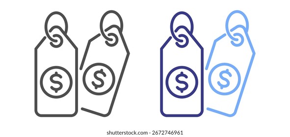 Precios de dos hojas de iconos de color