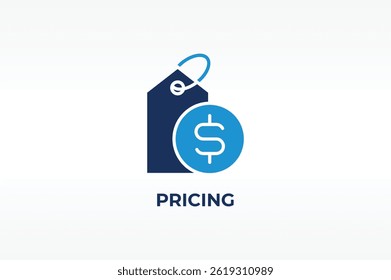 PRICING vector, icon or logo sign isolated symbol illustration