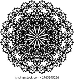 
prickly background with mandala artwork inside