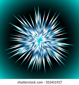 Prickly ball for design project - vector illustration 
