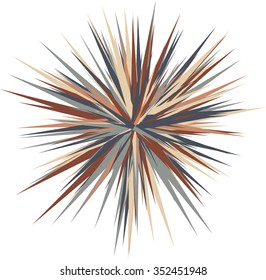 Prickly ball for design project - vector illustration 