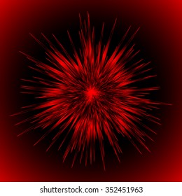 Prickly ball for design project - vector illustration 