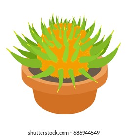 Prickly cactus icon. cartoon illustration of prickly cactus vector icon for web