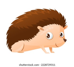 Prickly Hedgehog with Cute Snout as Home Pet Animal Vector Illustration