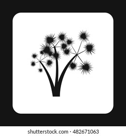 Prickly palm icon in simple style isolated on white background vector illustration