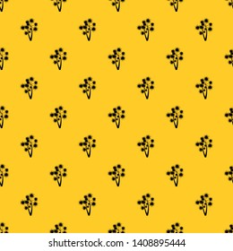 Prickly palm pattern seamless vector repeat geometric yellow for any design