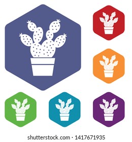 Prickly pear icon. Simple illustration of prickly pear vector icon for web