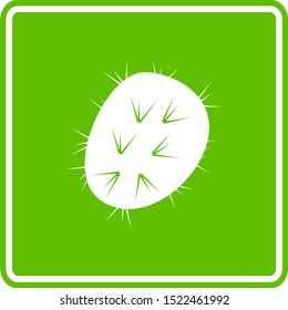 signo vectorial verde de pera espinosa o nopal