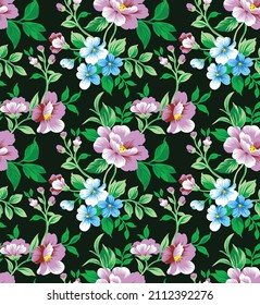 Prickly Rose Pattern Design Fabric Printing