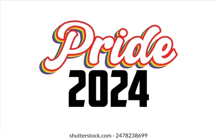 Pride 2024 T-Shirt Design. Sie erhalten eine EPS-Datei