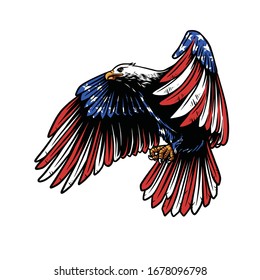 pride america eagle vector illustration