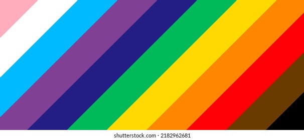 Pride background with LGBTQ pride flag colours. Rainbow stripes vector background.