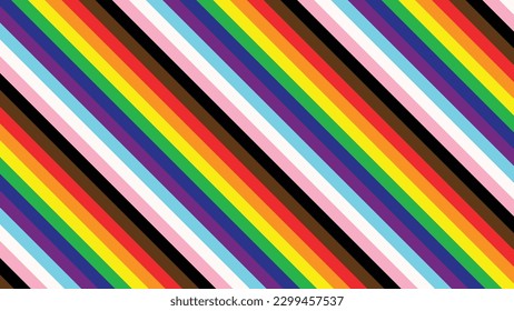 Pride Hintergrund mit LGBTQ-Flag-Farben. Regenbogenstreifen auf LGBT-Hintergrund