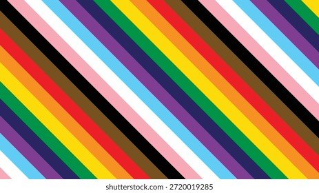 Orgullo de fondo con Colores de la bandera del orgullo LGBTQ. Fondo de rayas de arco iris en el Fondo de pantalla del orgullo gay LGBT. Colores de la bandera del orgullo. Ilustración vectorial archivo eps. 