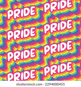 Pride Banner Text Lettering for Pride Month Celebration