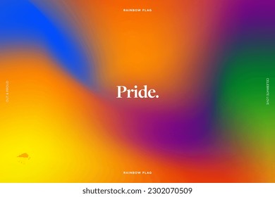 Orgullo. Fondo de la salpicadura de color del degradado del arcoiris borroso. El amor gana. Ilustración vectorial. EPS 10.