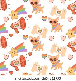 Pride Celebration Cute Elements Pattern