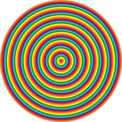 Pride Color Circle, The 6 Colors Pride Red, Orange, Yellow, Green, Indigo And Violet.
