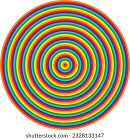 Pride color circle, the 6 colors pride red, orange, yellow, green, indigo and violet.
