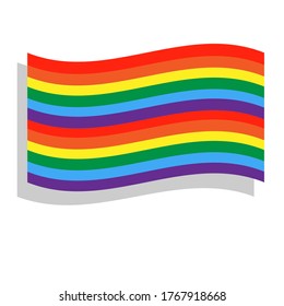 pride colorful flag rainbow design illustration lgbt love background graphic color homosexual symbol vector gay bisexual lesbian sign concept red freedom community isolated art