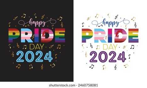 Pride Day 2024 Colorful Typography Design (Happy Pride Day 2024!)