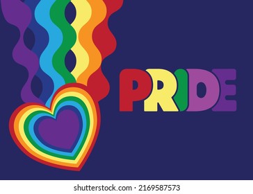 Pride Day Banner. LGBT Rights Colorful Rainbow, Symbol Of Human Rights Campaign.