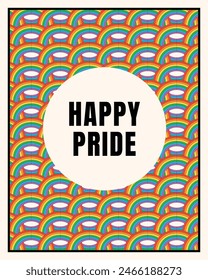 Pride day celebration poster, banner. LGBT vector illustration