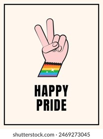 Pride day celebration poster, banner. LGBT vector illustration