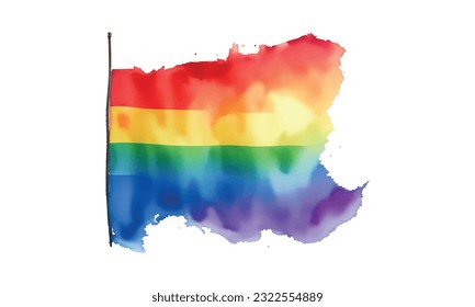 pride day flag, Free vector pride day flag watercolor