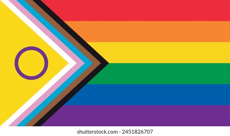 Pride day LGBT+ background flag.