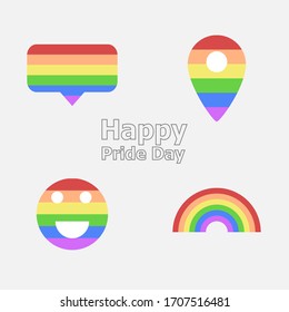 Colección del logo del Día del Orgullo, símbolo de amor 