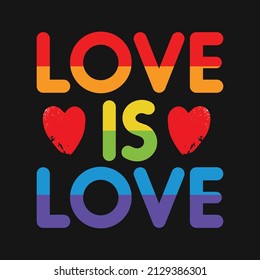 Día del Orgullo El amor es la camiseta del vector de amor