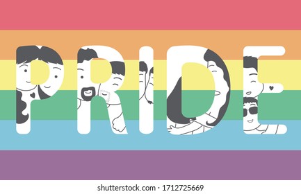 Pride day  rainbow background with LGBT carnival 