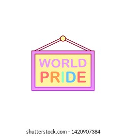 Pride day, sign icon. Element of color world pride day icon. Premium quality graphic design icon. Signs and symbols collection icon