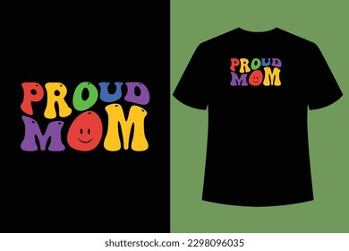 Pride Day Wavy retro typography t shirt design vector t shirt design typography t shirt design