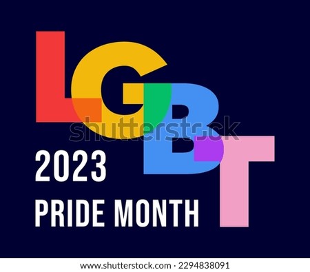 Pride design logo icon. LGBTQ symbol in rainbow colors. Gay pride parade. Celebrate community pride month. Love, freedom, support, peace. Vector illustration isolated on dark background.