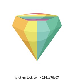 pride diamond design over white