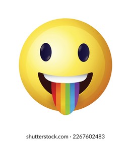 Pride emoticon vector illustration. LGBT Pride Month sign, element, icon, symbol