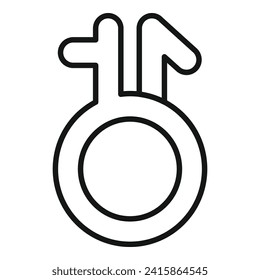 Pride equality support icon outline vector. Gender identity. Hetero surgery