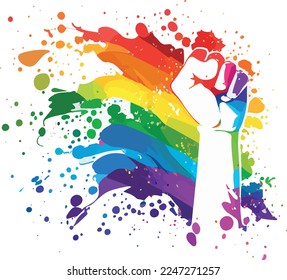 Pride Fist raised in protest