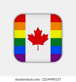 Pride flag of Canada. Vector illustration.
