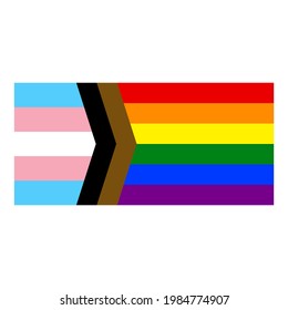 Pride flag. Happy Pride Month. LGBTQ symbol modern, simple, emoticon. Vector Illustration