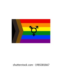 Pride flag. Happy Pride Month. Rainbow colors isolated on white background LGBTQ symbol modern, simple, emoticon. Vector Illustration