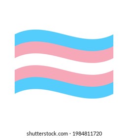 Pride flag. Happy Pride Month. Transgender colors isolated on white background LGBTQ symbol modern, simple, emoticon. Vector Illustration