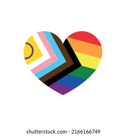 pride flag heart icon